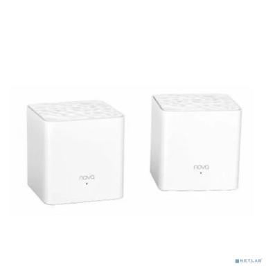 TENDA MW3(2-pack) Двухдиапазонная Wi-Fi Mesh система АС1200, до 300 Мбит/с на 2,4 ГГц + до 867 Мбит/с на 5 ГГц, LAN 2x10/100 Мбит/с, 2 встроенные антенны