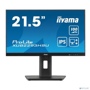 LCD IIYAMA 21.5" XUB2293HSU-B6 {IPS 1920x1080 100Hz 1ms 178/178 250cd 1000:1 8bit(6bit+FRC) HDMI1.4 DisplayPort1.2 2xUSB2.0 2x2W Pivot VESA}