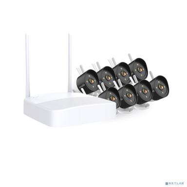 TENDA K8W-3TC Комплект видеонаблюдения ( 8-канальный Wi-Fi видеорегистратор 2K + 8 Уличных цилиндрических Wi-Fi видеокамер, 4 mm, IP66)