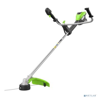 Greenworks TB201H Триммер аккумуляторный , 82V, 2,0 кВт, 46 см, c трехлопастным ножом и кусторезом, бесщеточный, без АКБ и ЗУ [2112407]