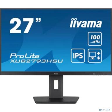 LCD Iiyama 27" XUB2793HSU-B6 {IPS 1920x1080 100Hz 1ms 300cd HDMI DisplayPort USB M/M HAS Pivot}