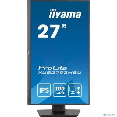 LCD Iiyama 27" XUB2793HSU-B6 {IPS 1920x1080 100Hz 1ms 300cd HDMI DisplayPort USB M/M HAS Pivot}