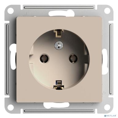 ATLASDESIGN РОЗЕТКА с заземлением, 16А, механизм, ПЕСОЧНЫЙ