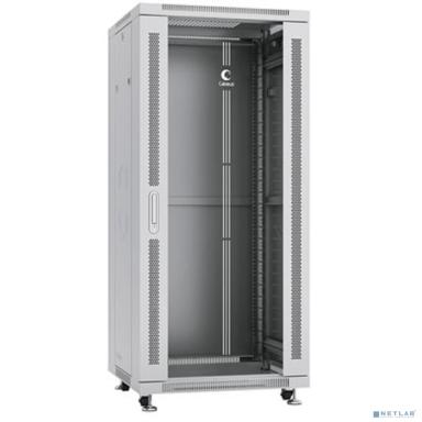 Cabeus SH-05C-27U60/60 Шкаф монтажный телекоммуникационный 19" напольный для распределительного и серверного оборудования 27U 600x600x1388mm (ШхГхВ) передняя стеклянная и задняя сплошная металлическая