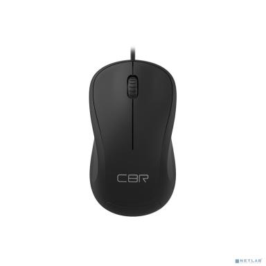 CBR CM 108 Black USB, Мышь офисн., оптич., эргоном., 1000 dpi, 3 кн., 1.8 м, резиновое колесо прокрутки 