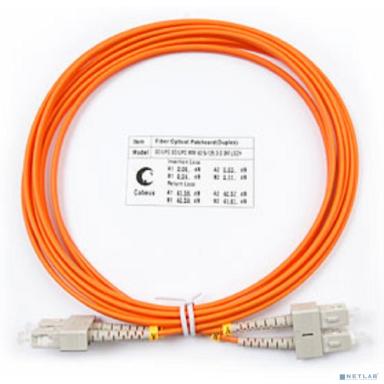 Cabeus FOP-62-SC-SC-3m Шнур оптический duplex SC-SC 62,5/125 mm 3м LSZH