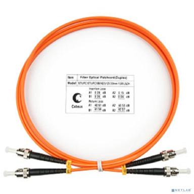 Cabeus FOP-62-ST-ST-1,5m Шнур оптический duplex ST-ST 62,5/125 mm 1,5м LSZH