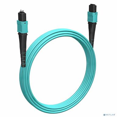 Cabeus FOP-50-OM3-8-MPO(F)-8-MPO(M)-B-5m Кабельная сборка MPO(F) -MPO(M)-8 волокон 50/125 OM3, 5 m, полярность В