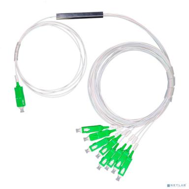 Cabeus FCT-PLC-1/8-9-SC/A-1.5-0.9 Разветвитель планарный 1х8 оконцованный SC/APC 9/125 вывод 1,5м буфер 0.9мм 1260/1650