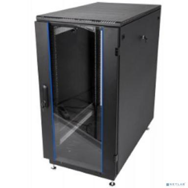 ЦМО Шкаф телекоммуникационный напольный 24U (600 x 600) дверь стекло, чёрный, ШТК-М-24.6.6-1ААА-9005
