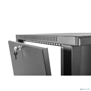 ЦМО Шкаф телекоммуникационный настенный сварной 12U (600 x 350) съёмные стенки, дверь металл, чёрный, ШРН-12.350.1-9005