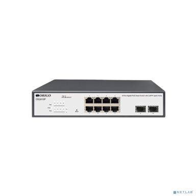 ORIGO OS2410P/120W/A1A Настраиваемый L2 PoE-коммутатор 8x1000Base-T PoE+, 2x1000Base-X SFP, PoE-бюджет 120 Вт