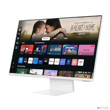 LCD Samsung 31.5" S32DM801UIXCI M8 белый {VA 3840x2160 60Hz 400cd 178/178 16:9 HDMI M/M Cam HAS USB}
