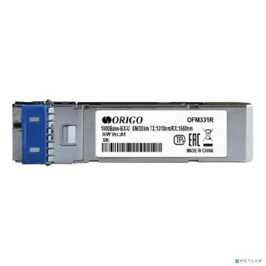 ORIGO OFM331R/20KM/A1A WDM SFP-трансивер, 1000Base-BX-U (Simplex LC), Tx: 1310нм, Rx: 1550нм, одномод, до 20км