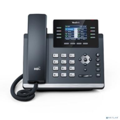 YEALINK SIP-T44U, 12 аккаунтов, 2 порта USB, цветной экран 2.8", BLF, PoE, GigE, без БП, шт