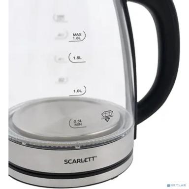 Чайник электрический Scarlett SC-EK27G30, 1800Вт, сталь и черный