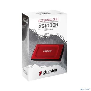 Kingston Portable SSD 1TB XS1000,Type-C/A, USB 3.2 Gen 2, R/W 1050/1000MB/s, 70x33x14mm, 29g., Red (5 лет) (SXS1000R/1000G)