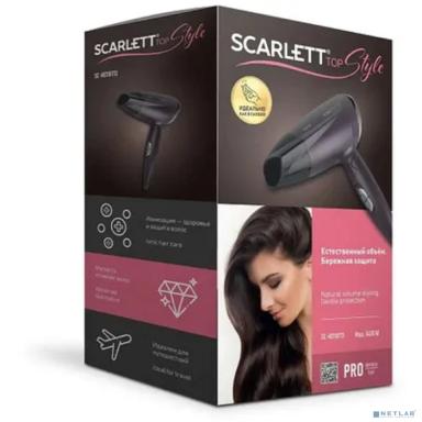 Фен Scarlett SC-HD70IT13, дорожный, 1400Вт, фиолетовый и черный
