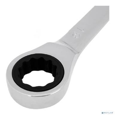 Rexant (12-5813-1) Ключ комбинированный трещоточный 19мм, CrV, зеркальный хром 