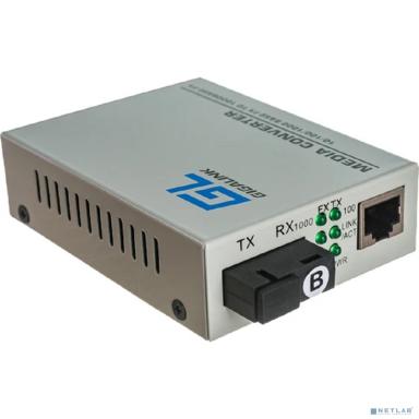 NIKOMAX GL-MC-UTPF-SC1G-18SM-1550-N Медиаконвертер неуправляемый GIGALINK, UTP 10/100/1000 Мбит/с, SM, SC, без LFP, Tx:1550/Rx:1310 нм, 18 дБ (до 20 км), 5В/1A