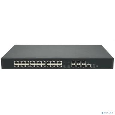 NIKOMAX GL-SW-G302-30TC Управляемый коммутатор L3 GIGALINK, Stack, 24*1/2.5 Гбит/с BaseT, 6*1/10Гбит/с SFP+, 1*блок питания