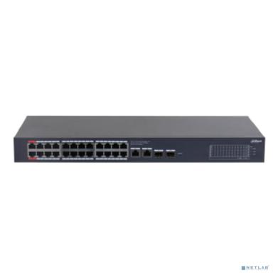 DAHUA DH-CS4228-24GT-375 24-портовый гигабитный PoE коммутатор с функцией облачного управления, 24xRJ45 1Gb PoE, 2xRJ45 1Gb uplink, 2xSFP 1Gb; суммарно 375Вт