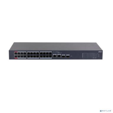 DAHUA DH-CS4226-24ET-375 24-портовый PoE коммутатор с функцией облачного управления 24 RJ45 10/100Мбит/с (PoE/PoE+/Hi-PoE), 2 комбинированных SFP/RJ45 10/100/1000Мбит/с (uplink)