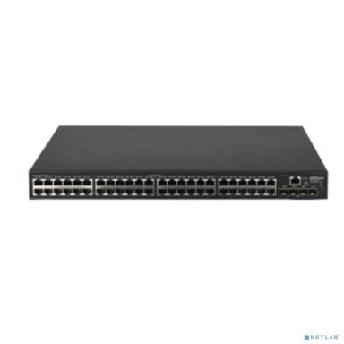 DAHUA DH-S5500-48GT4XF-E 52-портовый управляемый коммутатор агрегации L3, 48xRJ45 1Gb, 4xSFP 10Gb, коммутация 176Гбит/с, MAC-таблица 16К
