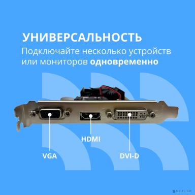 Видеокарта CBR G210 1Gb DDR3, 64bit, 589Mhz, 1*HDMI + 1*DVI + 1*VGA, 31W, Ret [VGA-STX210-1G-RTL]