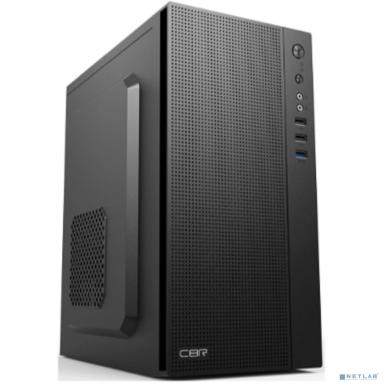 CBR Корпус mATX Minitower MX12, c БП PSU-ATX500-12EC (500W/120mm), 1*USB 3.0, 2*USB 2.0, HD Audio+Mic, Black [PCC-MATX-MX12-500W]