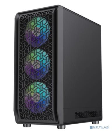 GameMax Корпус Forge AB без БП (Черный, ATX, USB3.0,Зак.стекло,6*120мм ARGB вент+конт., пыл.фильтр)