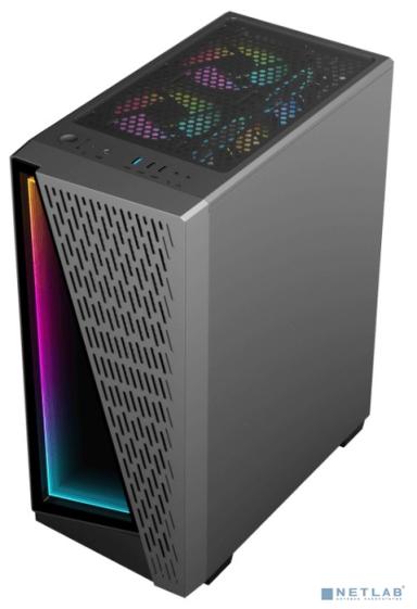 GameMax Корпус Prism (Midi Tower, ATX, Черн., Зак. стекл., 1*USB3.0, 2*USB2.0, 3*120 ARGB)