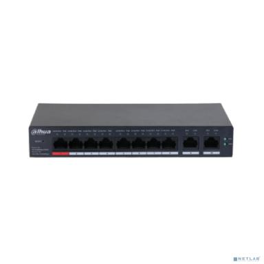 DAHUA DH-CS4010-8ET-110 8-портовый PoE коммутатор с функцией облачного управления, 8xRJ45 100Mb, 2xRJ45 1Gb uplink, суммарно 110Вт