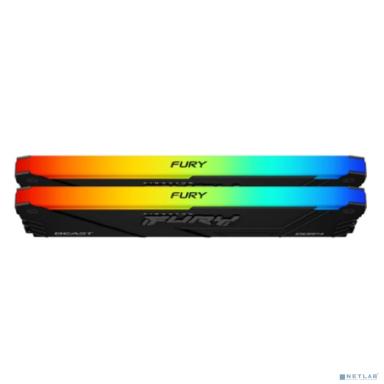 Память оперативная/ Kingston 32GB 2666MT/s DDR4 CL16 DIMM (Kit of 2) FURY Beast RGB