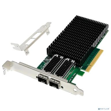ORIENT XWT-MCX4PE8 25G 2SFP28, Сетевая карта PCI-Ex8 v3.0 2xSFP28 25Gbps RDMA Server NIC, Mellanox ConnectX-4 chipset, 25/10/1 Гбит/с 2 планки крепления в комплекте (33297)