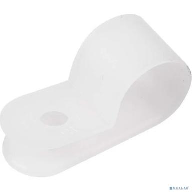 Rexant (07-4406) Скоба под винт 6мм, белая (50 шт/уп)