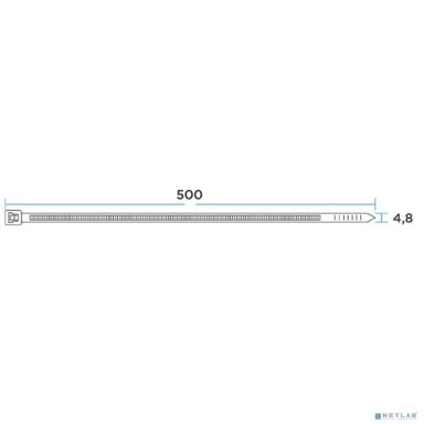 Rexant (67-0501) Стяжка нейлоновая Профессиональная 500x4,8мм, черная (100 шт/уп)