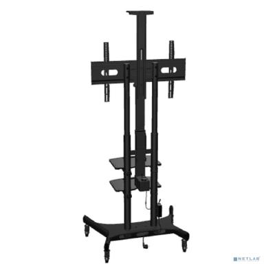ONKRON TS1881E черный 2 полки для AV в комплкте Для телевизоров диагональю 50-86" Максимальная нагрузка: 90,9 кг VESA: 200x200, 200x300, 200x400, 300x100, 300x200, 300x300, 300x400, 400x200, 400x300