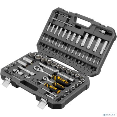 Набор инструментов, 1/2", 1/4", CrV, S2, пластиковый кейс, 94 предмета// Denzel [15813]