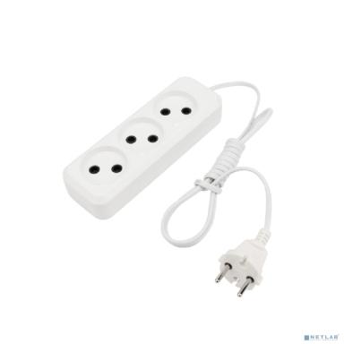 Rexant (11-8731) Удлинитель 3 гнезда, 1,5м, 2х0,75мм?, б/з, белый 