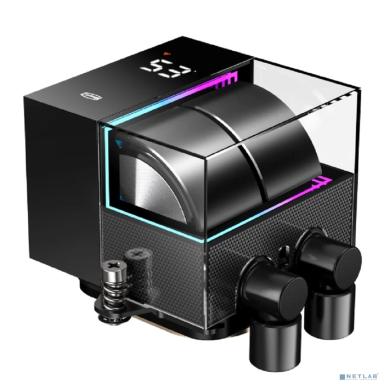 Система охлаждения/ PCCooler DS360 BK (310W, 360mm, LED temp., Black, ARGB Pump/ Fans: 3x120mm, 86.73CFM, 28dBA, 2200RPM/ Pump height 67mm, 28dBA, 3200RPM, Rad thickness 27mm/ S: 1851, 1700, 1200, 20X