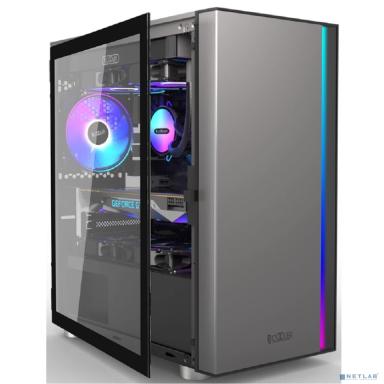 Корпус без блока питания/ PCCOOLER LM300 ARGB BK, Flat Mid Tower, Black, TG, 0.45 SPCC, 1x120mm mATX, mITX 170/330/150mm 2x2.5", 2x3.5", 5xPCI 1xUSB-A 3.0, 2xUSB-A 2.0 375x205x427mm