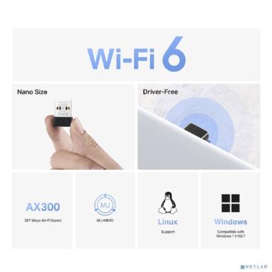 Mercusys MA14N Сверхкомпактный USB-адаптер Wi-Fi AX300