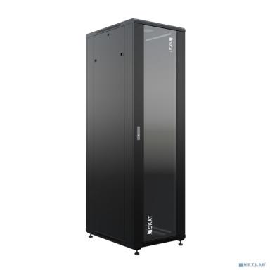 БАСТИОН SKAT TB-22R680GF-B Шкаф напольный универсальный серверный 22U 600х800мм, дверь стеклянная (4402) {1.5 года гарантия}