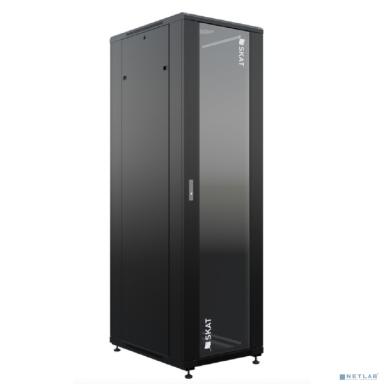 БАСТИОН SKAT TB-42R680GF-B Шкаф напольный универсальный серверный 42U 600х800мм, дверь стеклянная (4409) {1.5 года гарантия}