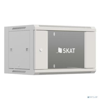 БАСТИОН SKAT TB-15W660GF-G Шкаф настенный телекоммуникационный 15U 600х600х770мм, дверь стеклянная (4424) {1.5 года гарантия}