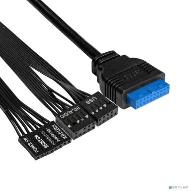 Exegate EX298000RUS Корпус Minitower BAA-303U-AAA400 (mATX, БП AAA400 с вент. 8см, 2*USB+1*USB3.0, HD Audio, черный)