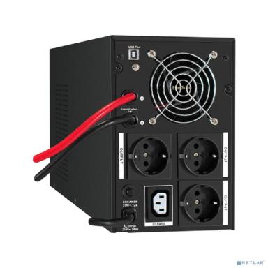 Exegate EX296837RUS Комплект ИБП EX295989RUS + батарея 33Ач EX282974RUS 2шт (инвертор, синус, для котла) SineTower SZ-2000.LCD.AVR.3SH.1C13.USB <2000VA/1600W, чистый синусоида, LCD дисплей, AVR, 3*Sch