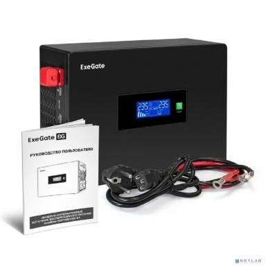 Exegate EX297442RUS Комплект ИБП EX295994RUS + батарея 100Ач EX285656RUS 2шт (инвертор, синус, для котла, PF=1, настенный) ExeGate IdealSine SR-1500.LCD.2SH <1500VA/1500W, чистая синусоида, цветной LC