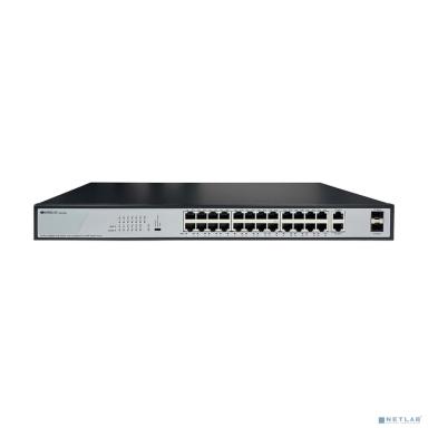 ORIGO OS2228P/370W/B1A Неуправляемый PoE-коммутатор 24x1000Base-T PoE+, 2x1000Base-T, 2x1000Base-X SFP, PoE-бюджет 370 Вт